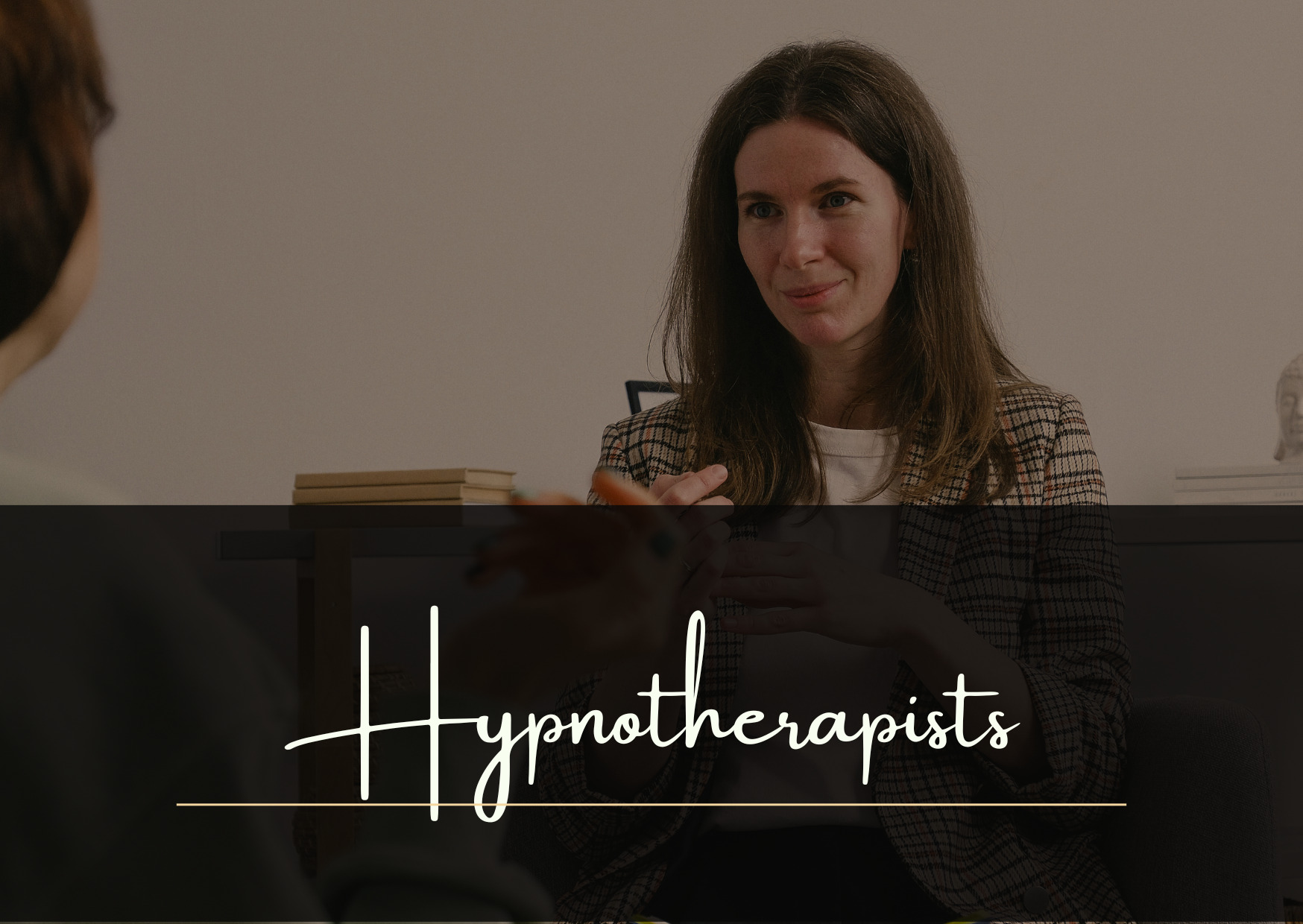 Hypnotherapist working